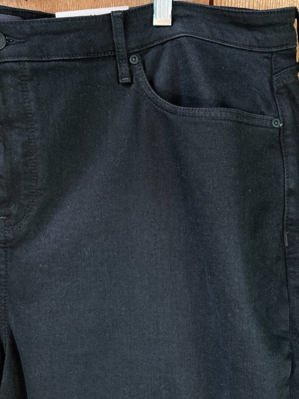 NWT NYDJ Sheri Slim Black Denim Stretch Crop Jeans in Women's 22W - Picture 7 of 16
